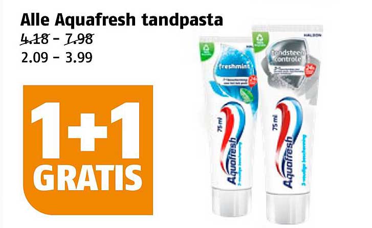 Alle Aquafresh tandpasta