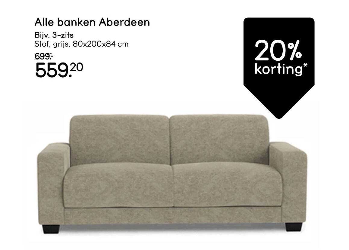 Alle banken Aberdeen: 20% korting