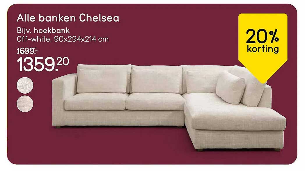 Alle banken Chelsea - Bijv. hoekbank