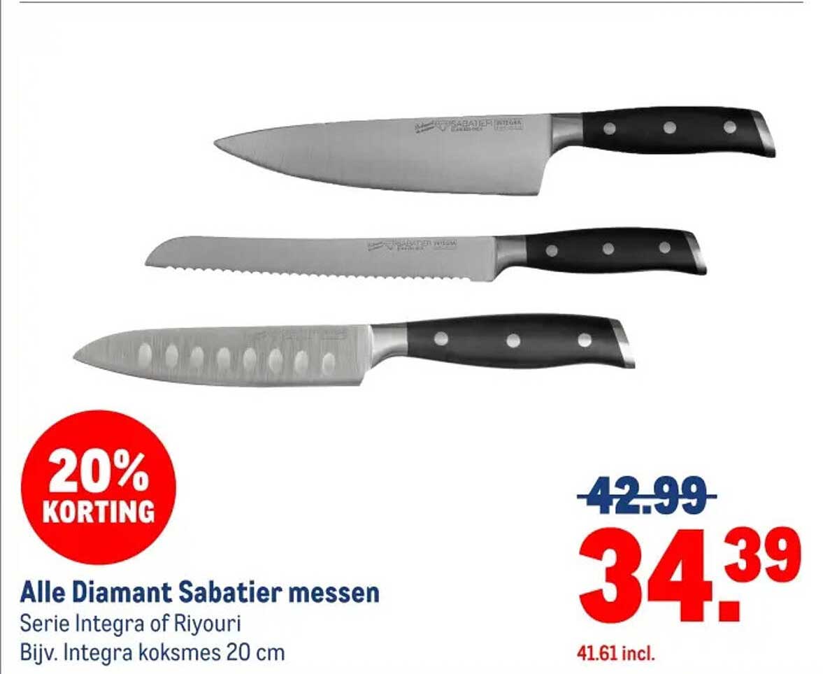 Alle Diamant Sabatier messen