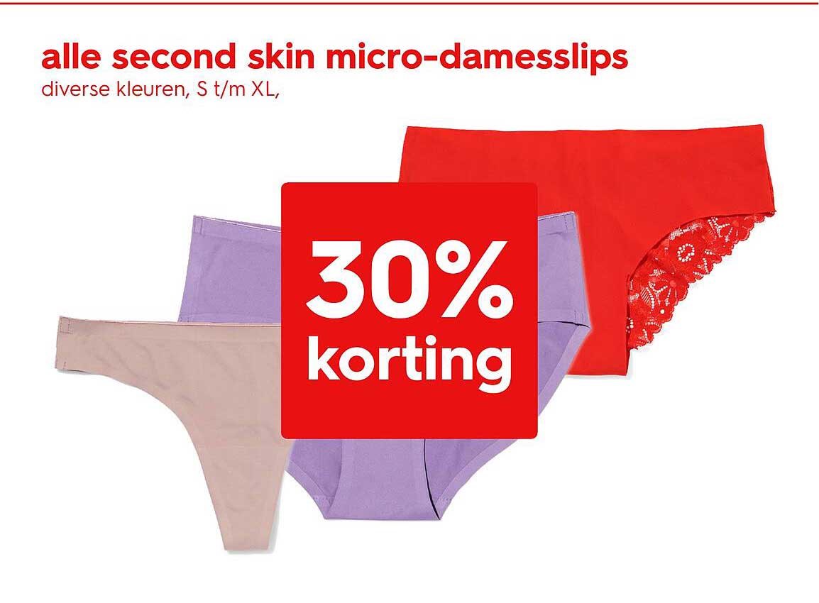 alle second skin micro-damesslips