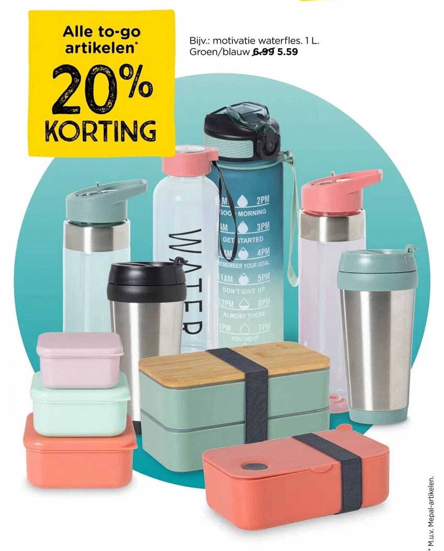 Alle to-go artikelen 20% korting