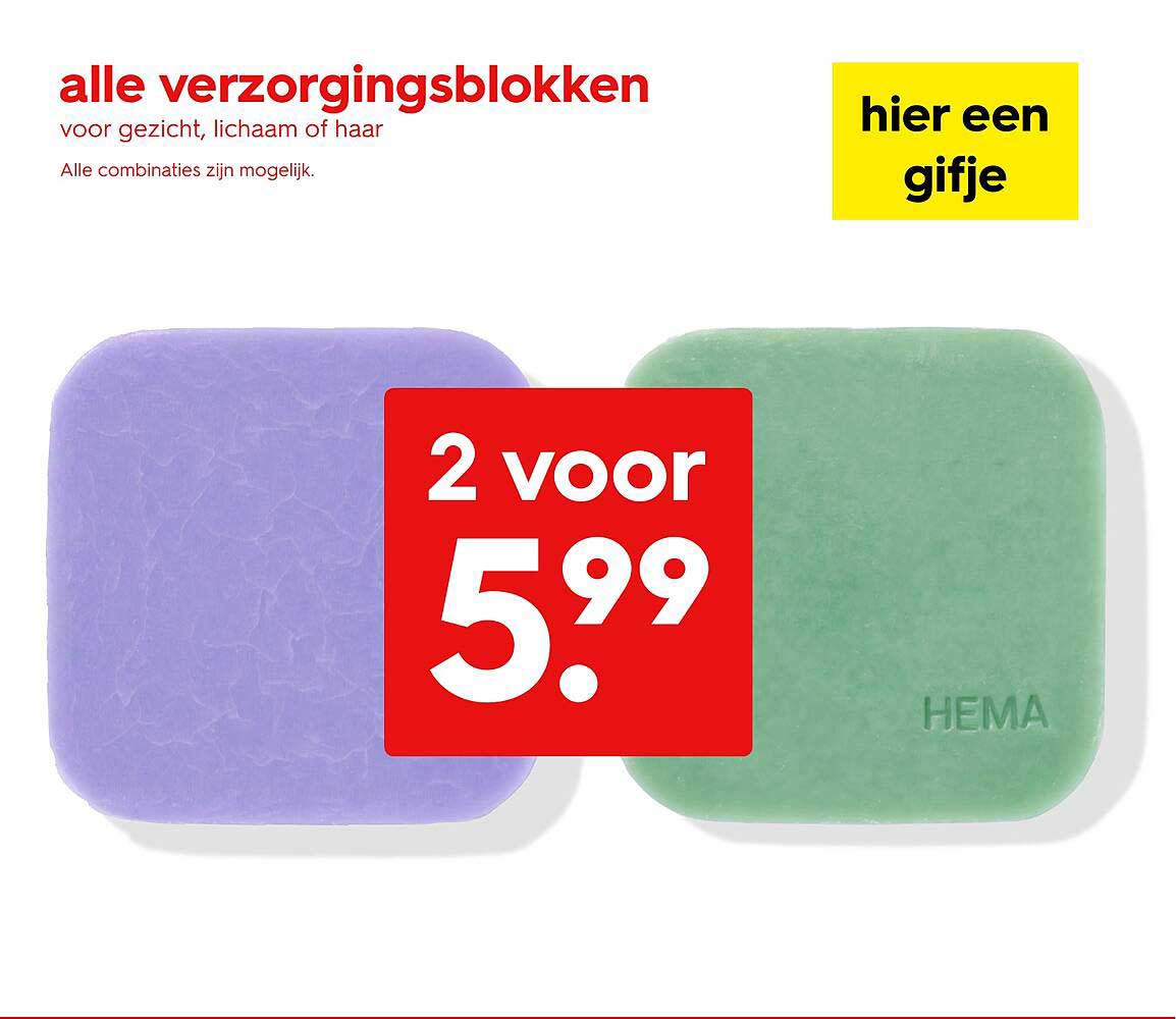 alle verzorgingsblokken voor gezicht, lichaam of haar