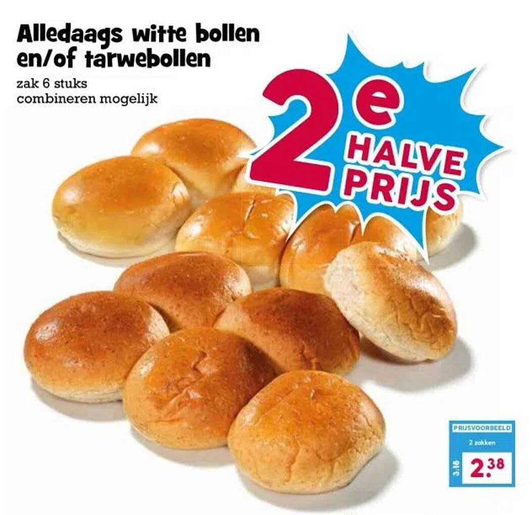 Alledaags witte bollen en/of tarwebollen