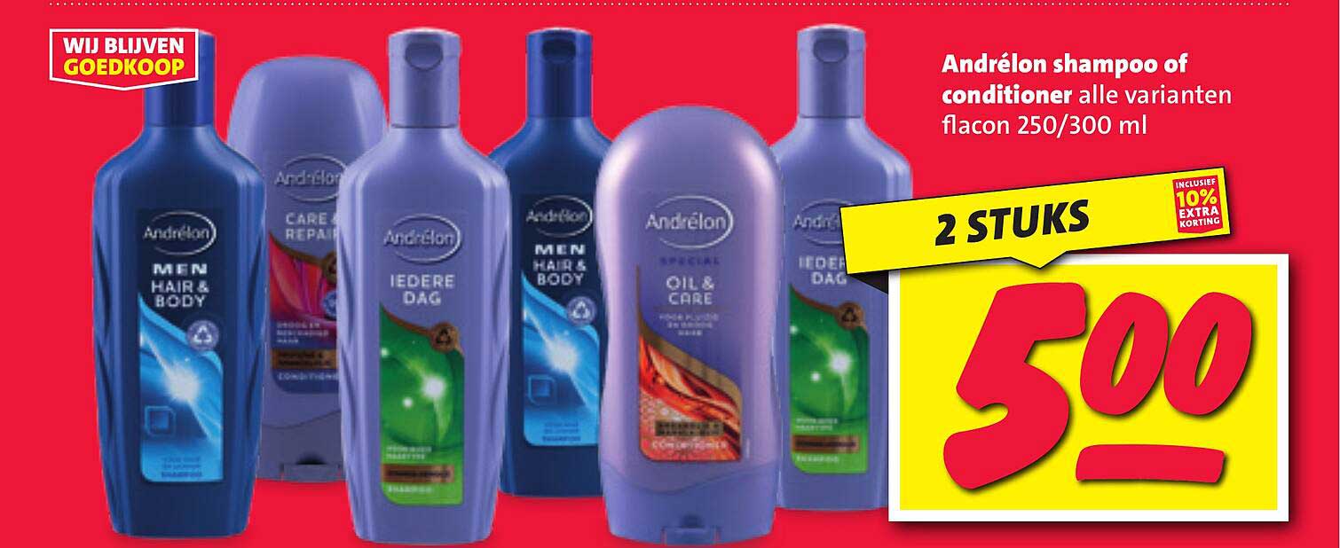 Andrélon shampoo of conditioner alle varianten flacon 250/300 ml