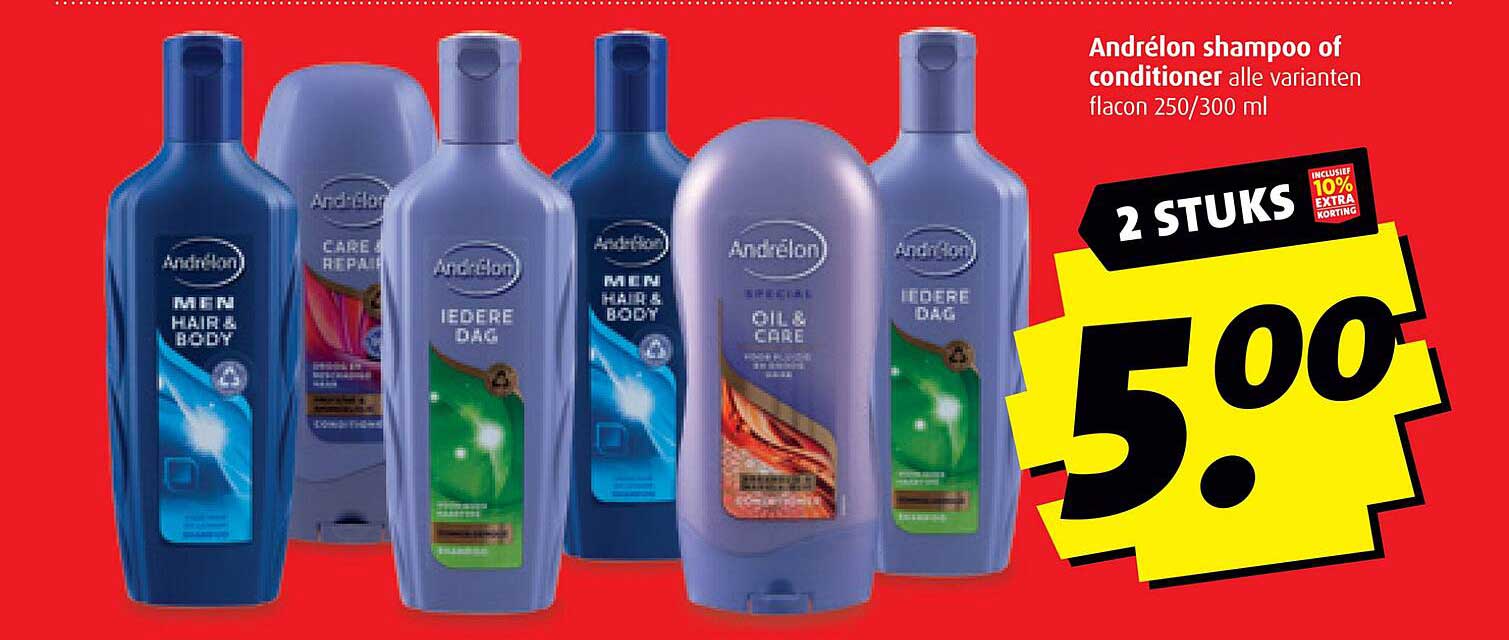 Andrélon shampoo of conditioner alle varianten flacon 250/300 ml
