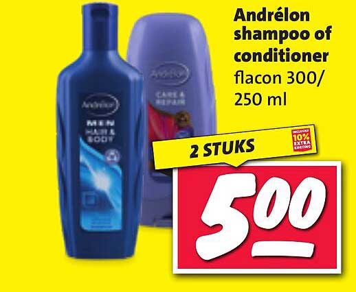Andrélon shampoo of conditioner flacon 300/250 ml