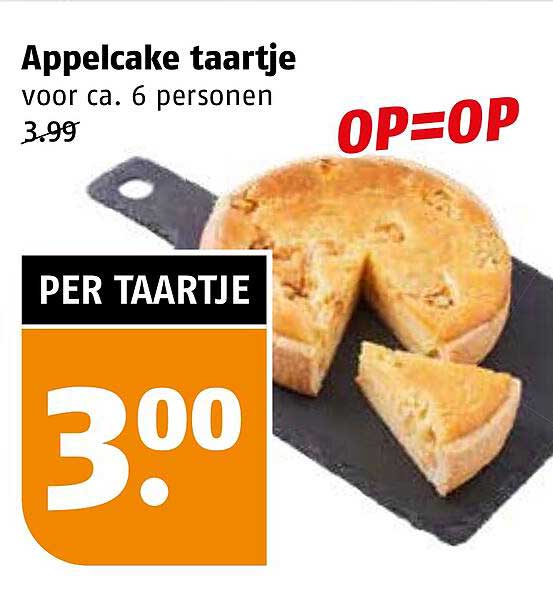 Appelcake taartje voor ca. 6 personen