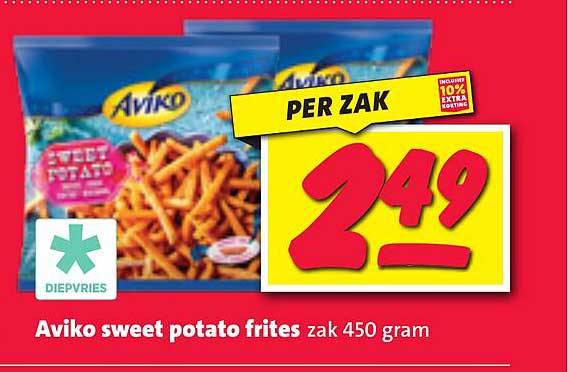 Aviko sweet potato frites zak 450 gram