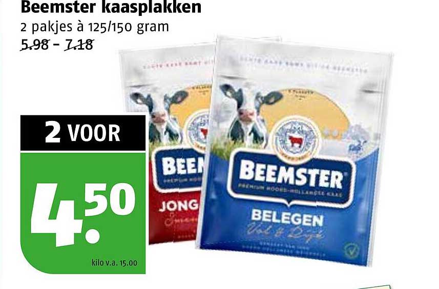 Beemster kaaspakketten 2 voor 4.50