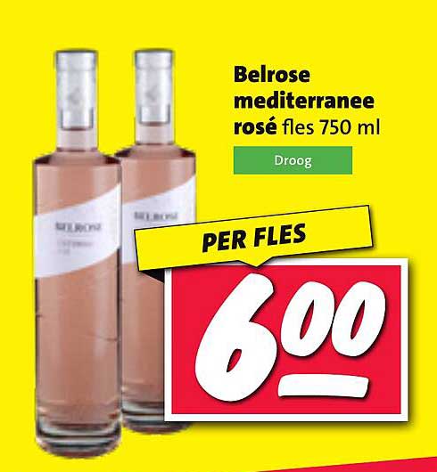 Belrose mediterrane rosé fles 750 ml