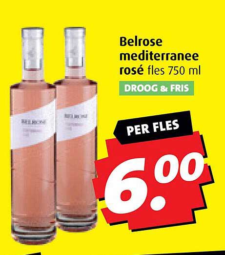 Belrose mediterranee rosé fles 750 ml