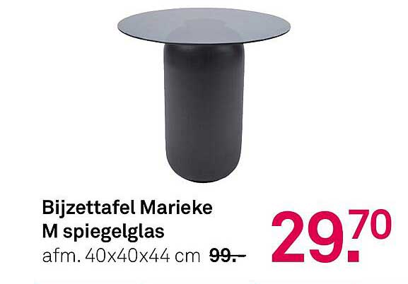 Bijzettafel Marieke M spiegelglas