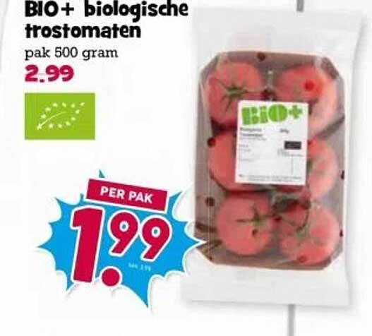 BIO+ biologische trostomaten pak 500 gram