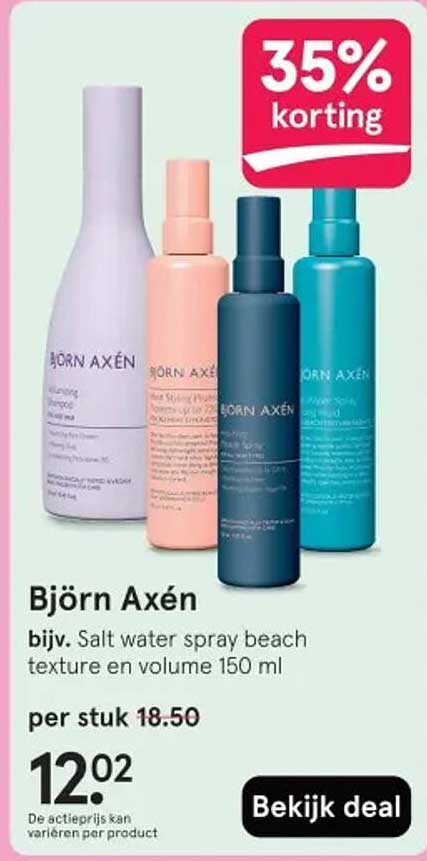 Björn Axén Salt water spray beach texture en volume 150 ml
