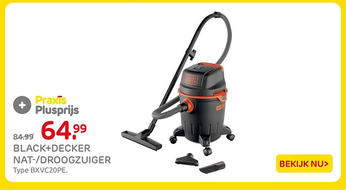 BLACK+DECKER NAT-/DROOGZUIGER Type BXVC20PE.