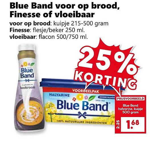 Blue Band voor op brood, Finesse of vloeibaar