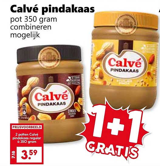 Calvé pindakaas pot 350 gram