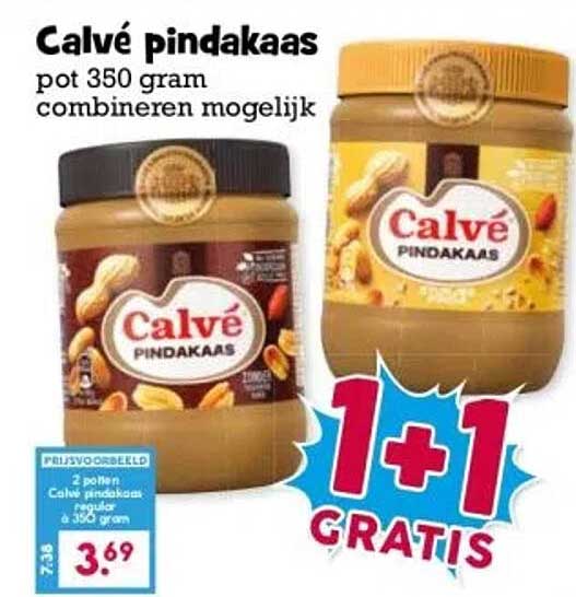 Calvé pindakaas pot 350 gram combineren mogelijk