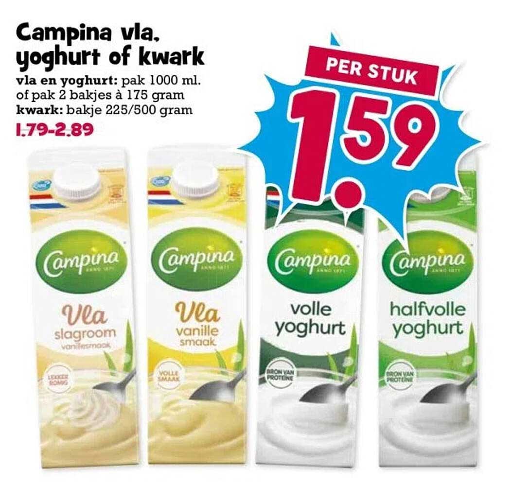 Campina vla, yoghurt of kwark