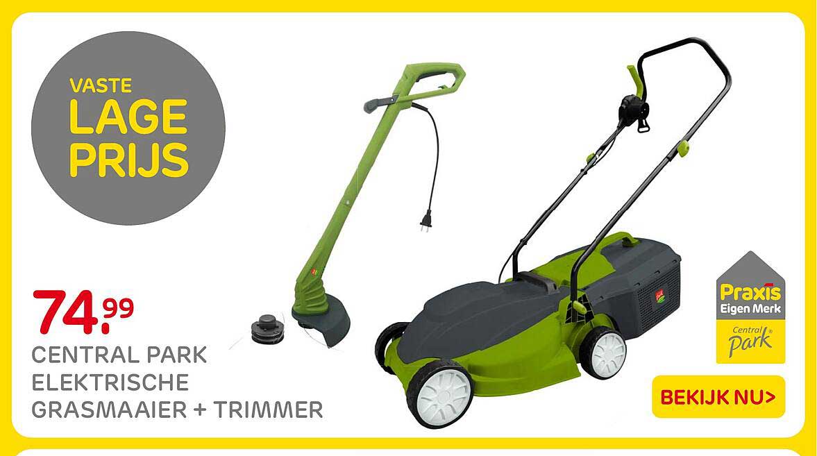 CENTRAL PARK ELEKTRISCHE GRASMAAIER + TRIMMER