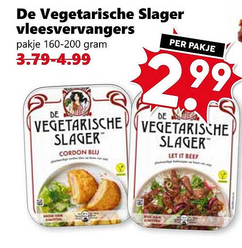 De Vegetarische Slager vleesvervangers
