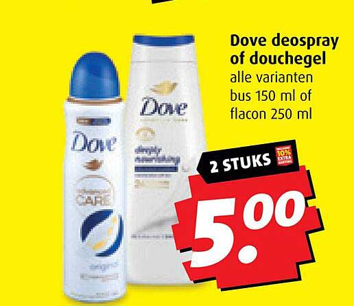 Dove deospray of douchegel