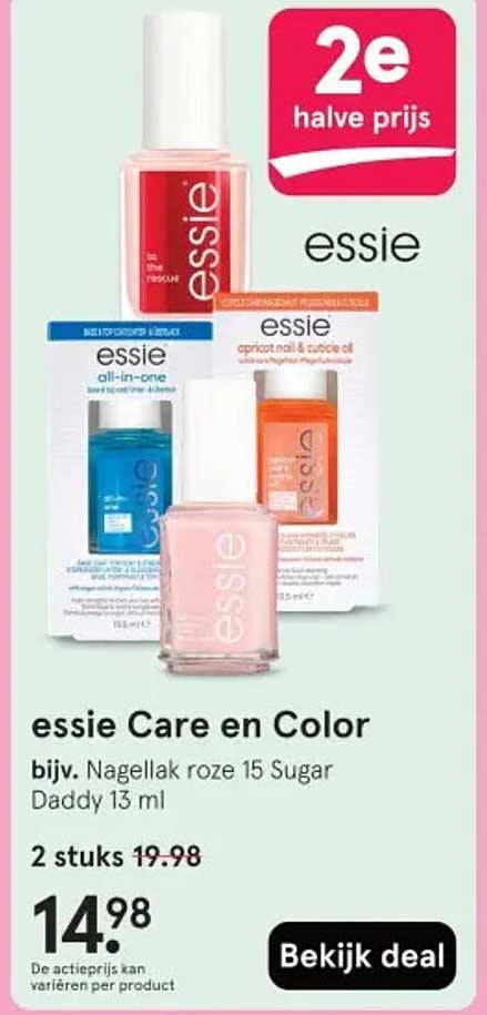 essie Care en Color bijv. Nagellak roze 15 Sugar Daddy 13 ml