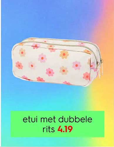 etui met dubbele rits