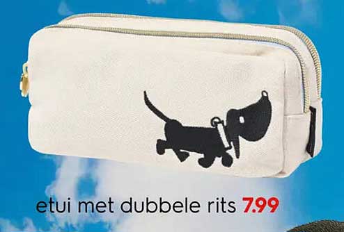 etui met dubbele rits