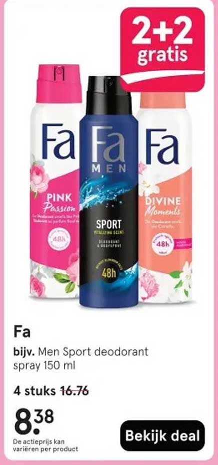 Fa bijv. Men Sport deodorant spray 150 ml