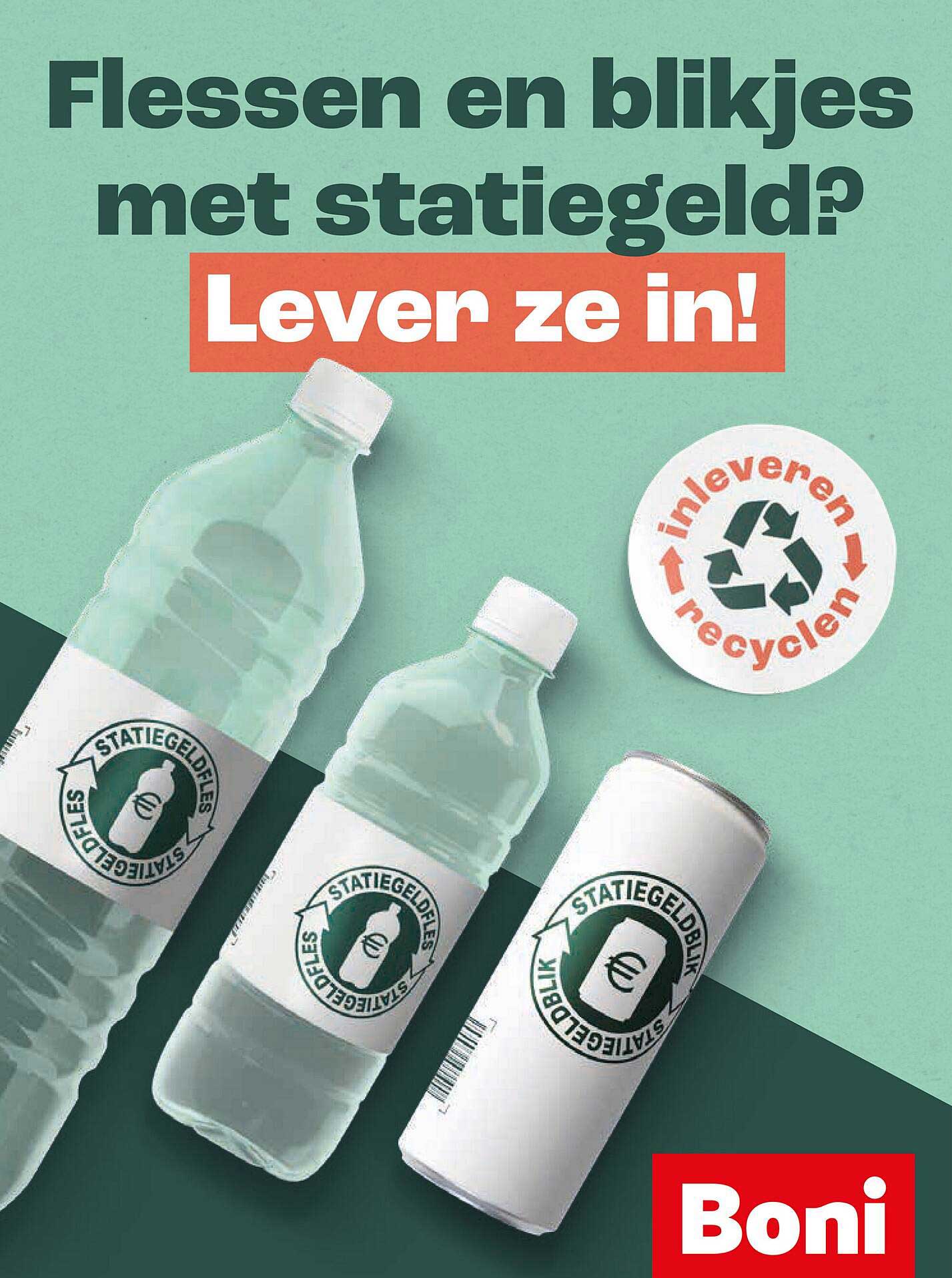 Flessen en blikjes met statiegeld? Lever ze in!