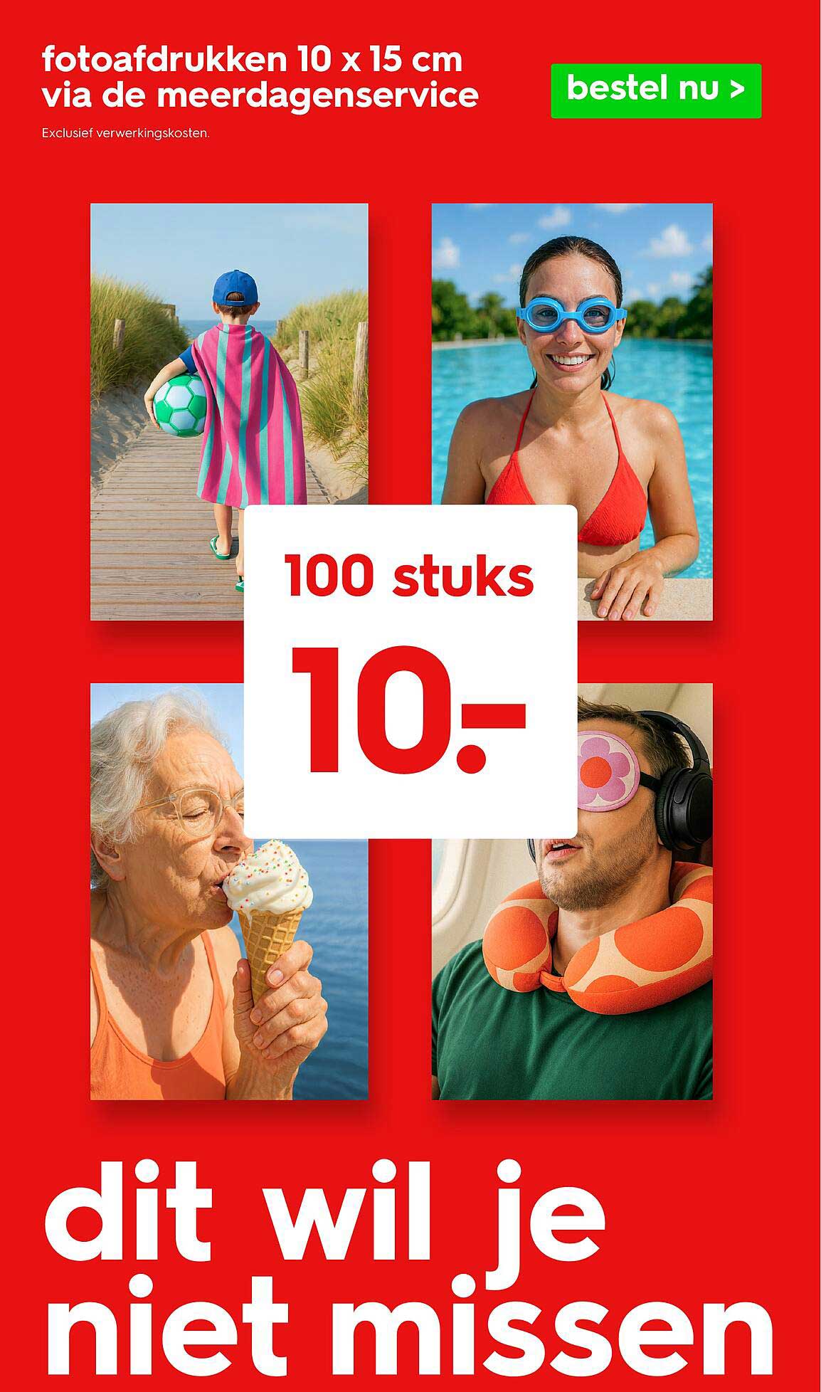 fotoafdrukken 10 x 15 cm via de meerdagenservice