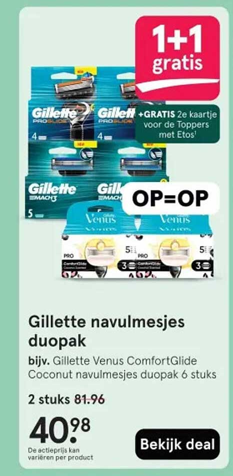 Gillette navulmesjes duopak