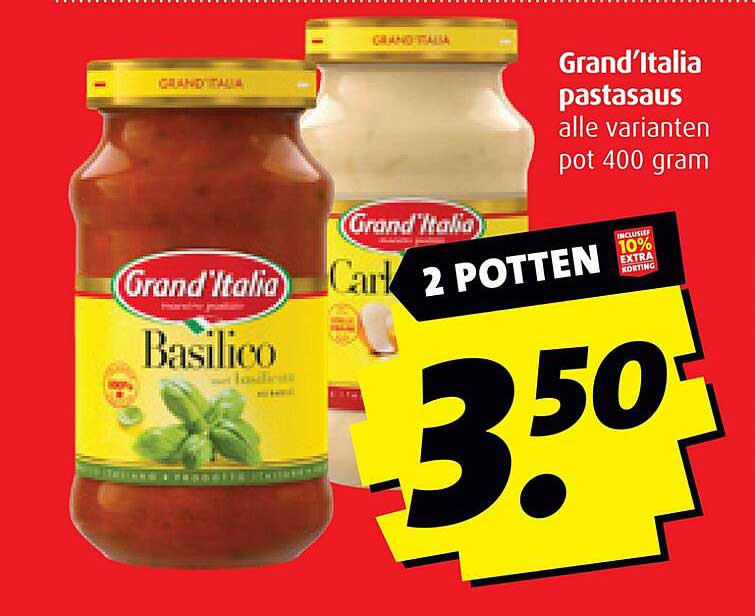 Grand'Italia pastasaus alle varianten pot 400 gram