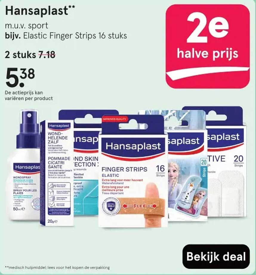 Hansaplast Elastic Finger Strips 16 stuks