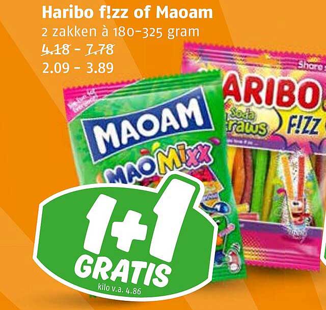 Haribo f!zz of Maoam - 2 zakken à 180-325 gram