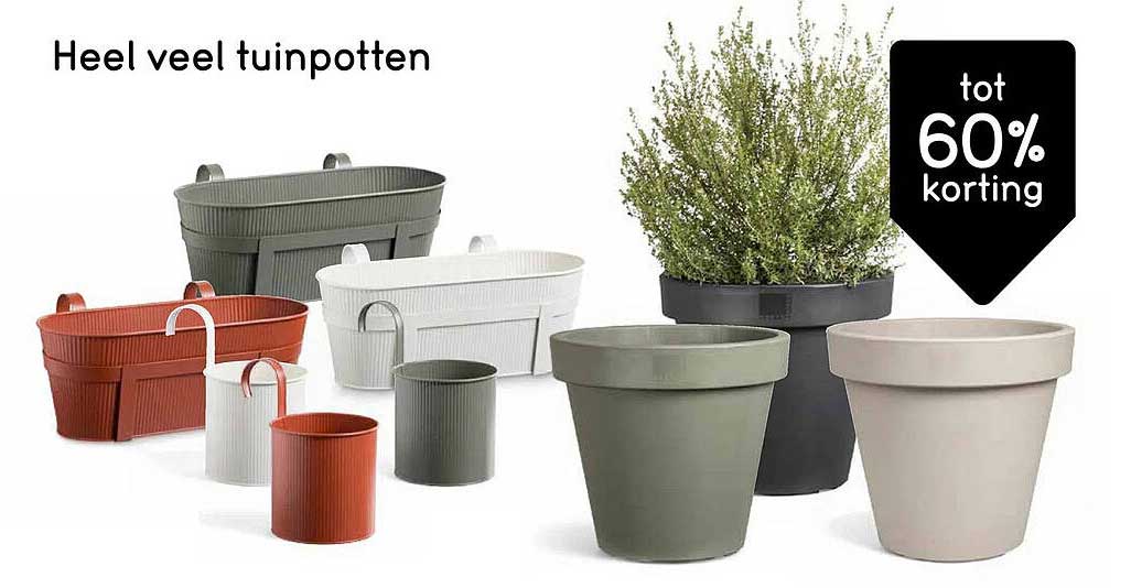 Heel veel tuinpotten