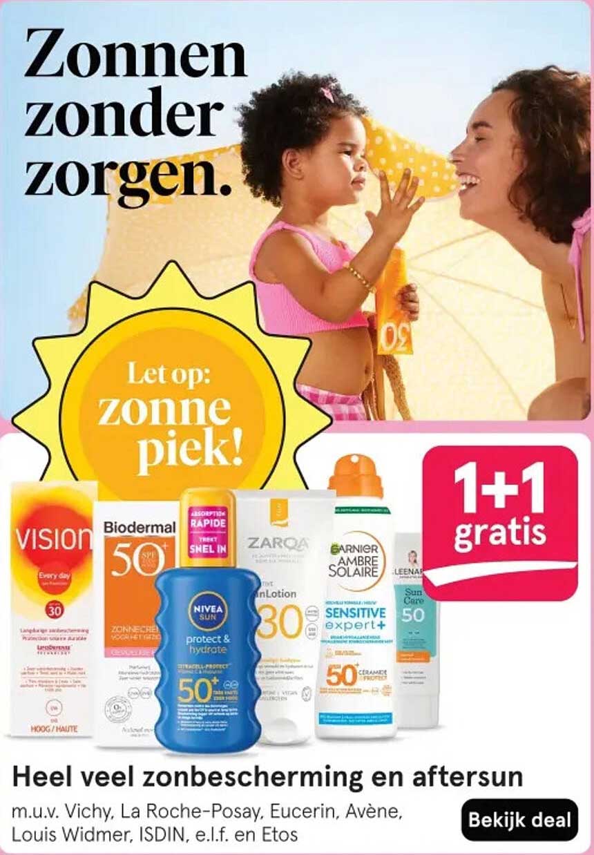 Heel veel zonbescherming en aftersun