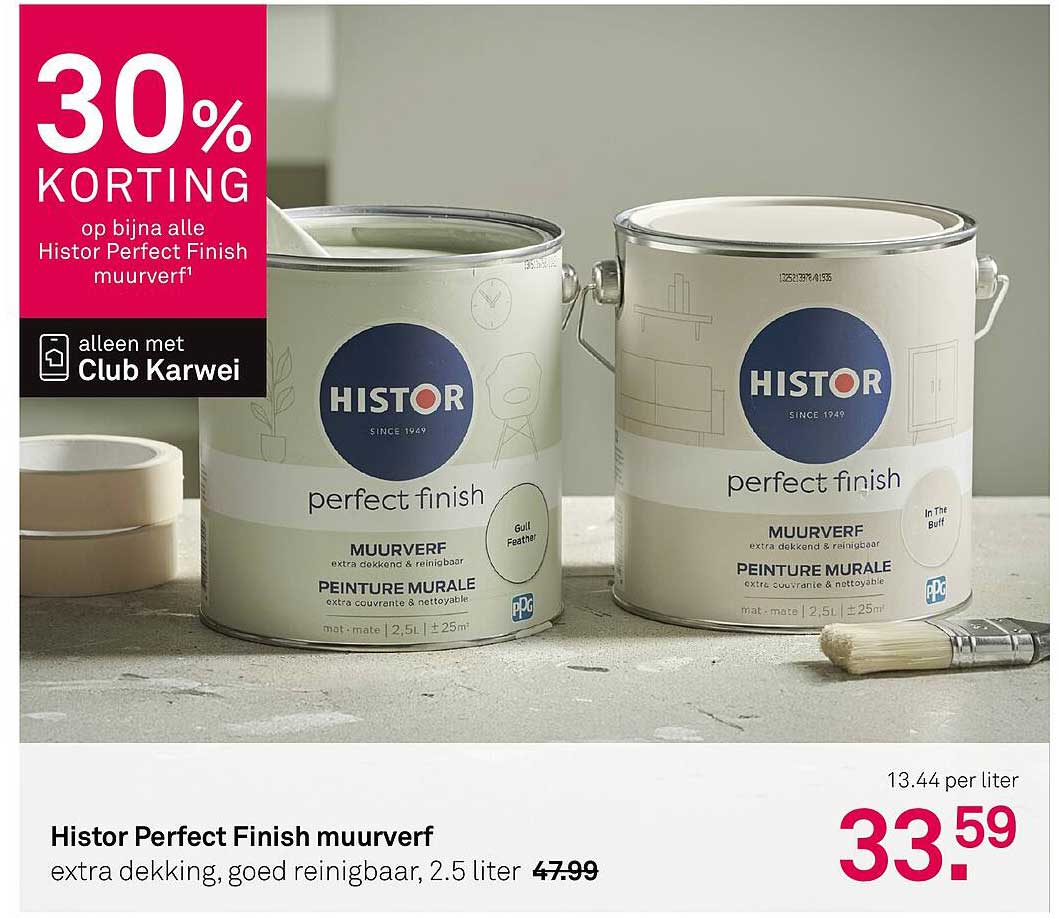Histor Perfect Finish muurverf 2,5 liter