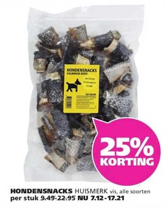 HONDENSNACKS HUISMERK vis, alle soorten