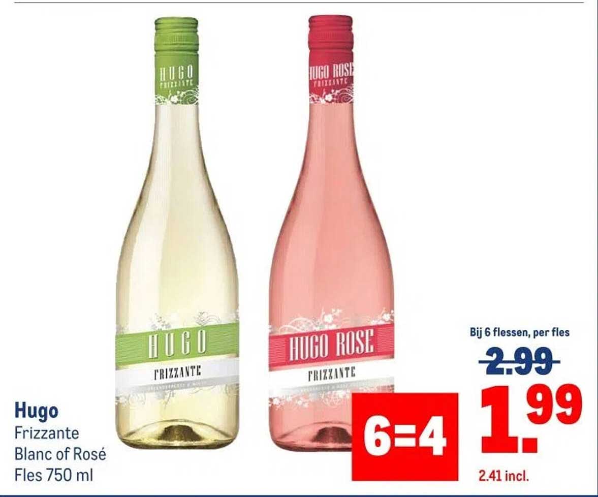 Hugo Frizzante Blanc of Rosé Fles 750 ml