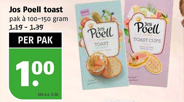Jos Poell toast pak à 100-150 gram