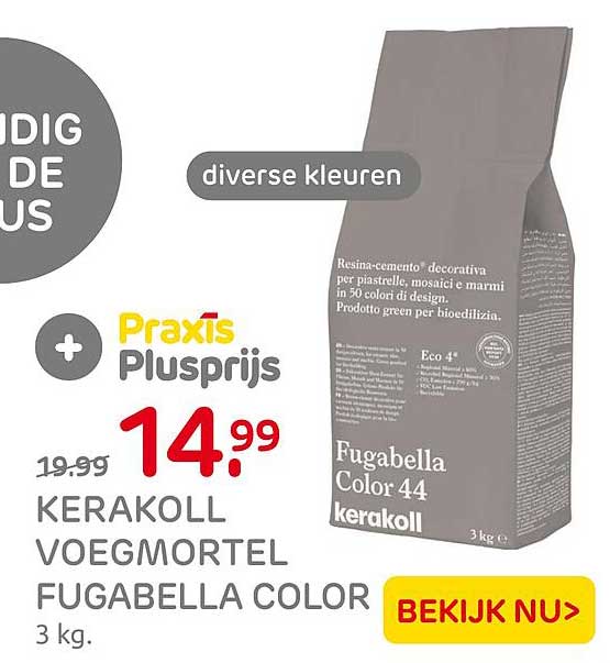 KERAKOLL VOEGMORTEL FUGABELLA COLOR 3 kg.