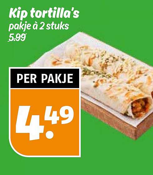 Kip tortilla's pakje à 2 stuks