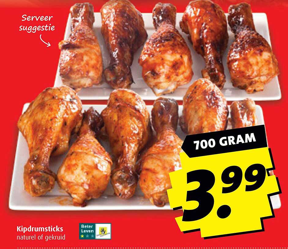 Kipdrumsticks naturel of gekruid