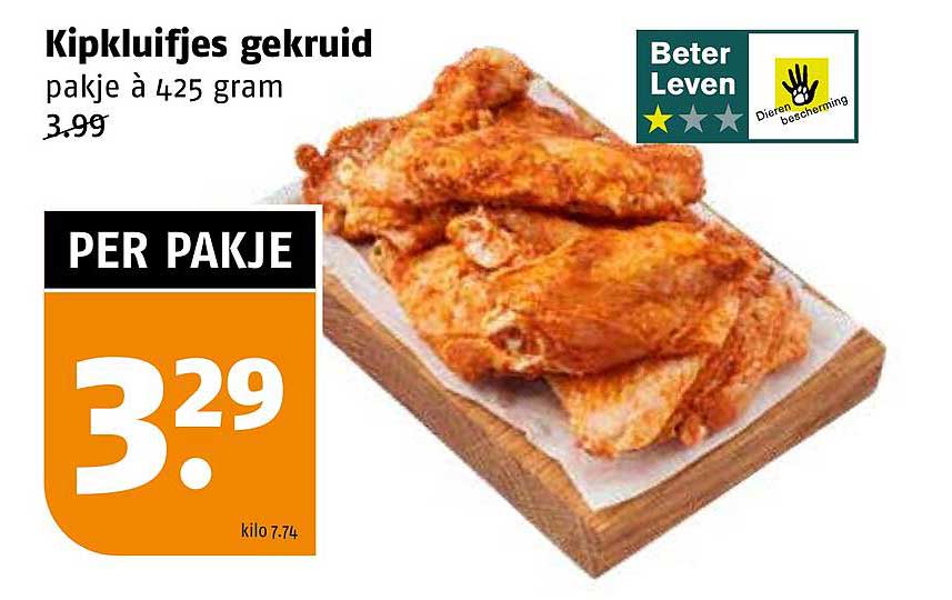 Kipkluifjes gekruid pakje à 425 gram