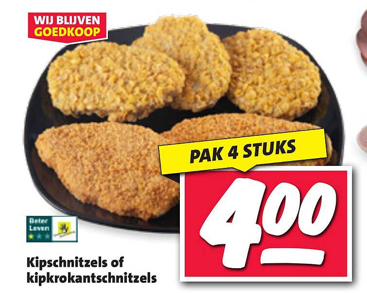 Kipschnitzels of kipkrokantschnitzels