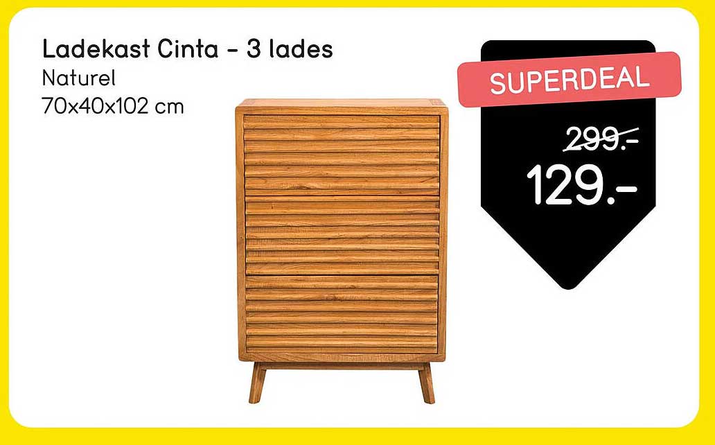 Ladekast Cinta - 3 lades