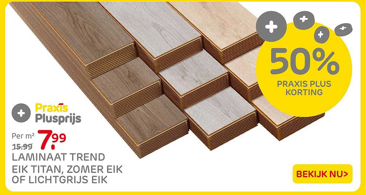 LAMINAAT TREND EIK TITAN, ZOMER EIK OF LICHTGRIJS EIK